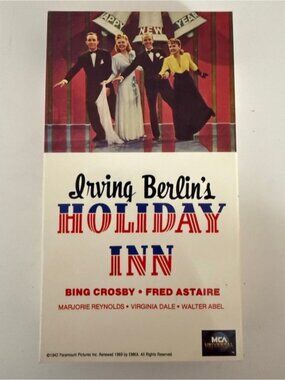 Irving Berlin’s Holiday Inn VHS Bing Crosby Fred Astaire Classic Musical